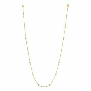 0.33 Carat Diamond by the Yard Necklace 14K Yellow Gold